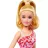 Mattel Barbie baba piros-fehér virág mintás ruhában
