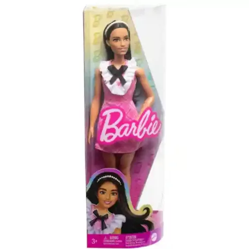 Mattel Barbie baba rózsaszín kockás ruhában