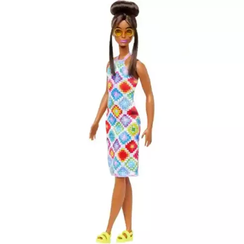 Mattel Barbie baba horgolt ruhában