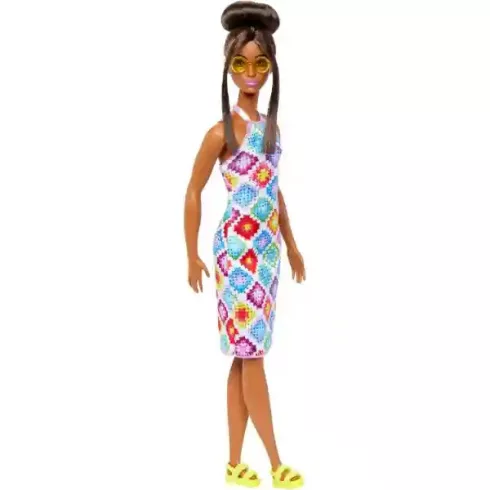 Mattel Barbie baba horgolt ruhában