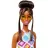 Mattel Barbie baba horgolt ruhában