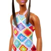 Mattel Barbie baba horgolt ruhában