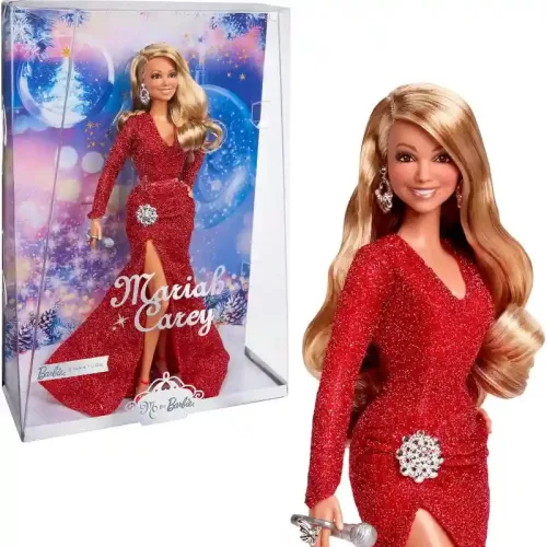 Mattel Barbie Signature Mariah Carey énekes baba piros estélyi ruhában