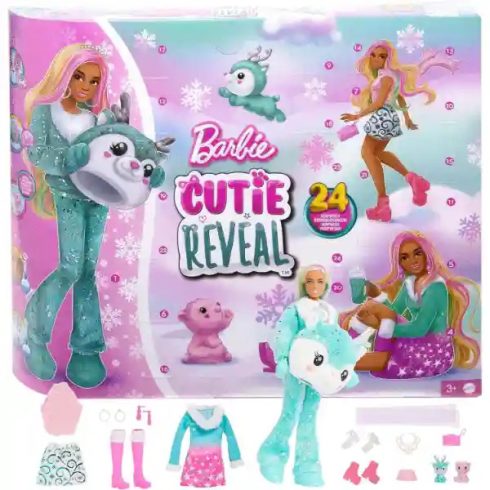 Mattel Barbie Cutie Reveal adventi kalendárium, naptár