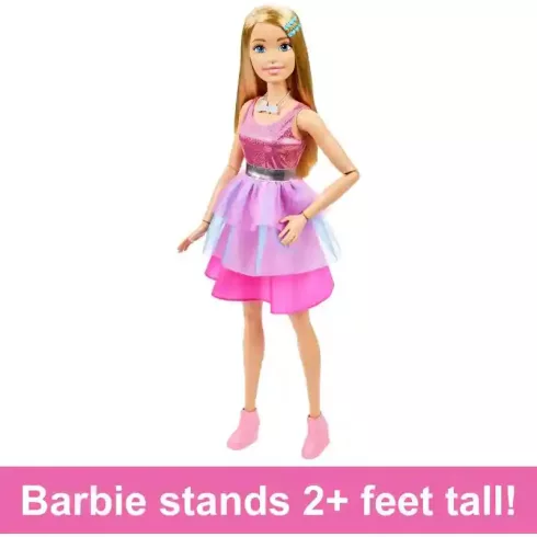 Mattel Barbie XXL játékbaba csillogó ruhában 71cm