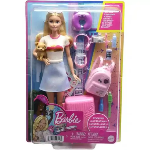Mattel Barbie utazó baba kiegészítőkkel