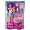 Mattel Barbie Skipper bébiszitter baba kisággyal