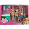 Mattel Barbie Celebration Fun cukrászda babákkal, konyha
