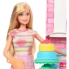 Mattel Barbie Celebration Fun cukrászda babákkal, konyha
