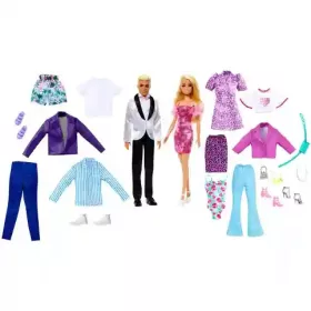   Mattel Barbie és Ken babák ruhákkal és kiegészítőkkel (csomagolássérült)
