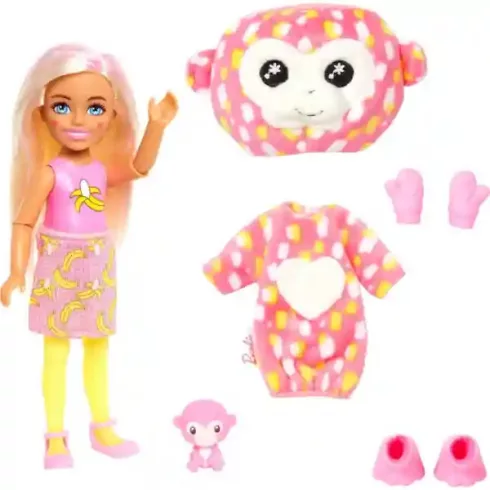 Mattel Barbie Cutie Reveal Chelsea jelmezes baba - Majmocska