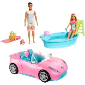   Mattel Barbie és Ken babák tengerparti nyaraláson kabrióval