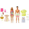 Mattel Barbie és Ken babák tengerparti nyaraláson kabrióval