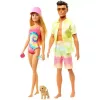 Mattel Barbie és Ken babák tengerparti nyaraláson kabrióval