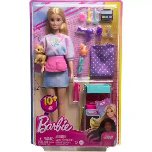 Mattel Barbie stylist Malibu baba kiskutyával