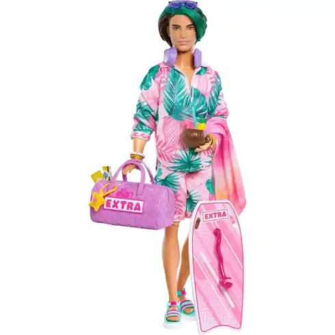 Mattel Barbie Extra Fly utazó Ken baba trópusi nyaraláson