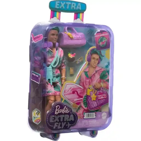 Mattel Barbie Extra Fly utazó Ken baba trópusi nyaraláson