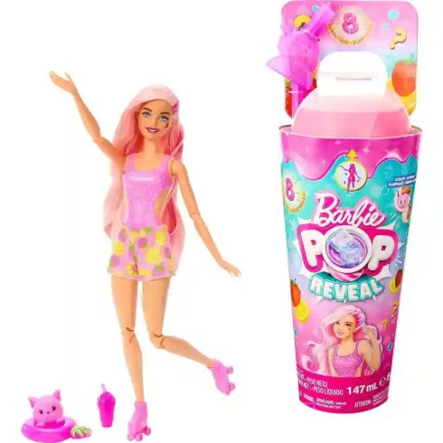 Mattel Barbie Pop Reveal Slime színváltós baba - epres limonádé
