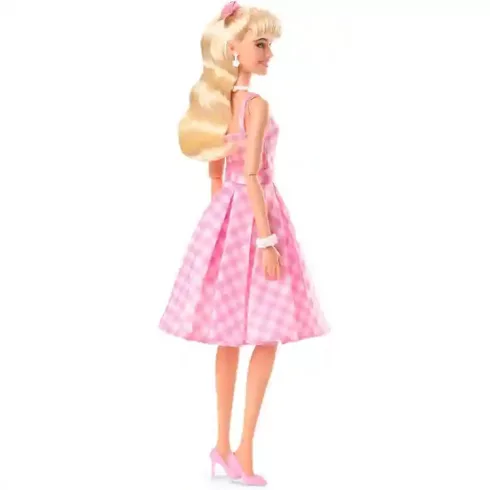 Mattel Barbie The Movie Margot Robbie kockás ruhában