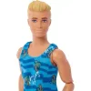 Mattel Barbie hajlékony Ken baba szörfdeszkával és kiskutyával