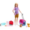Mattel Barbie vadállatmentő baba tigrissel és majommal