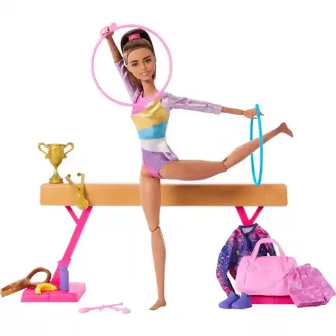 Mattel Barbie tornász baba kiegészítőkkel