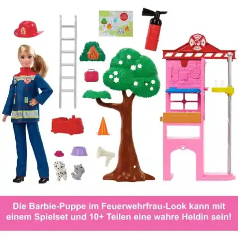 Mattel Barbie tűzoltóság tűzoltó babával