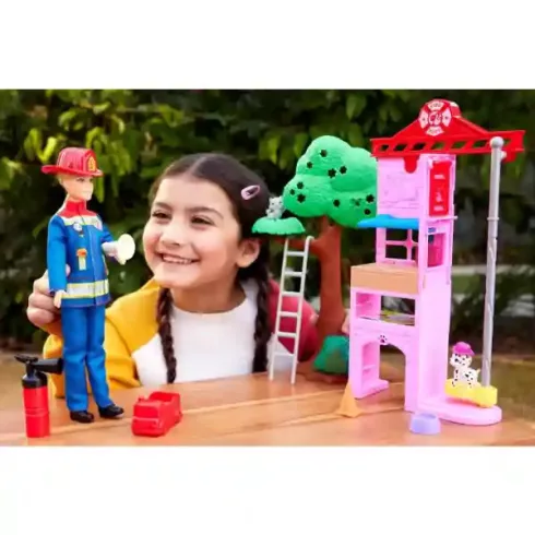 Mattel Barbie tűzoltóság tűzoltó babával