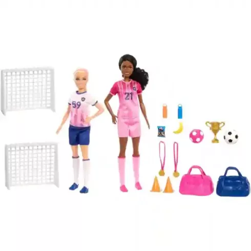 Mattel Barbie focis játékszett focista babákkal