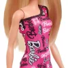 Mattel Barbie baba "Barbie" feliratos ruhában szőke hajjal