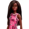 Mattel Barbie baba "Barbie" feliratos ruhában fekete hajjal