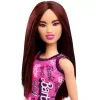 Mattel Barbie baba "Barbie" feliratos ruhában sötét hajjal
