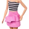 Mattel Barbie baba fekete-fehér felsőben