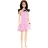 Mattel Barbie baba rózsaszín-fehér kockás ruhában
