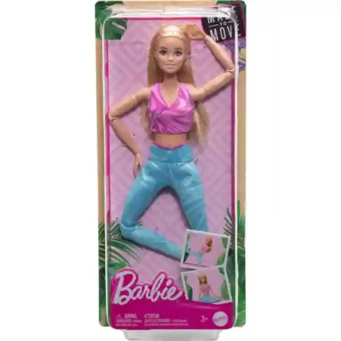 Mattel Barbie hajlékony jógababa szőke hajjal
