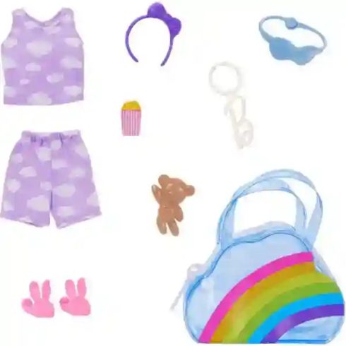Mattel Barbie ruhák - Pizsamaparti szett táskával