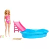 Mattel Barbie baba csúszdás medencével