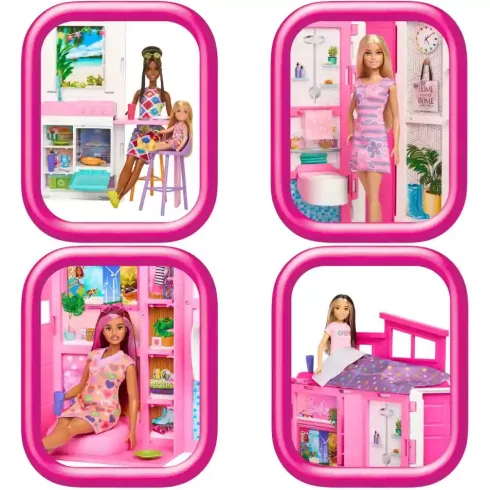 Mattel Barbie összecsukható babaház babával