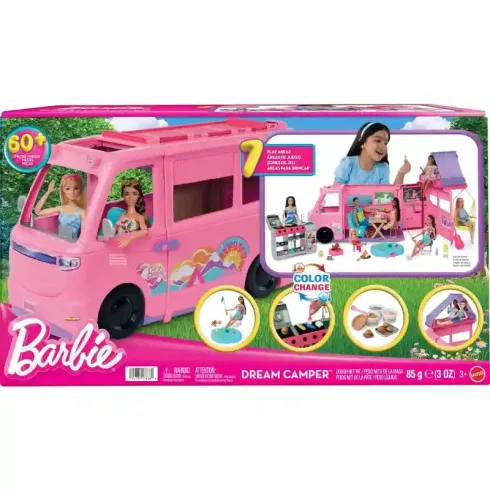 Mattel Barbie álom lakóautó 60+ kiegészítővel (csomagolássérült)
