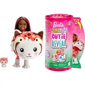   Mattel Barbie Cutie Reveal Chelsea jelmezes baba - Cica-vörös panda