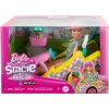 Mattel Barbie Stacie verenyző baba gokarttal és kiskutyával