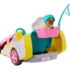 Mattel Barbie Stacie verenyző baba gokarttal és kiskutyával