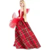 Mattel Barbie Signature ünnepi baba piros estélyi ruhában