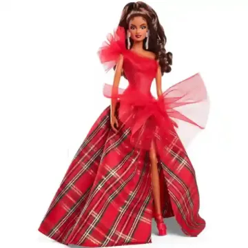 Mattel Barbie Signature ünnepi barna hajú baba