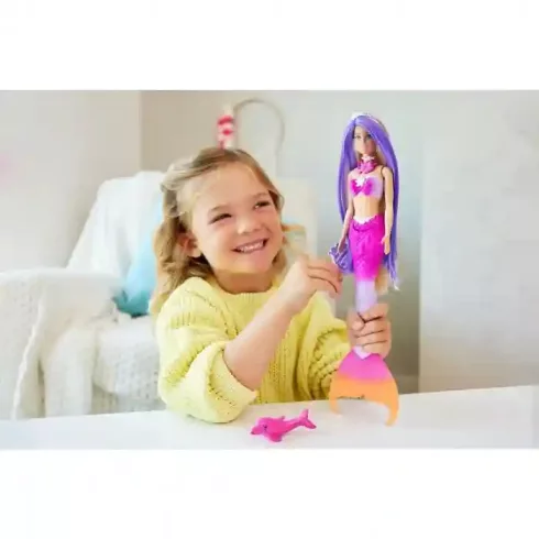 Mattel Barbie színváltós Malibu sellő baba (csomagolássérült)
