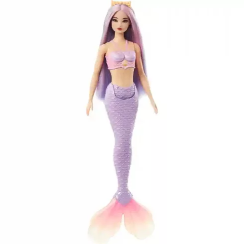 Mattel Barbie sellő baba lila hajjal és uszonnyal