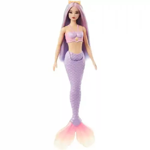 Mattel Barbie sellő baba lila hajjal és uszonnyal