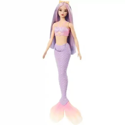 Mattel Barbie sellő baba lila hajjal és uszonnyal