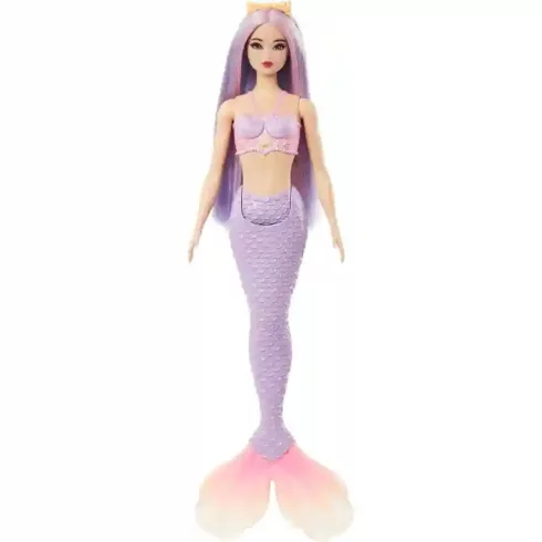 Mattel Barbie sellő baba lila hajjal és uszonnyal