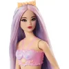 Mattel Barbie sellő baba lila hajjal és uszonnyal